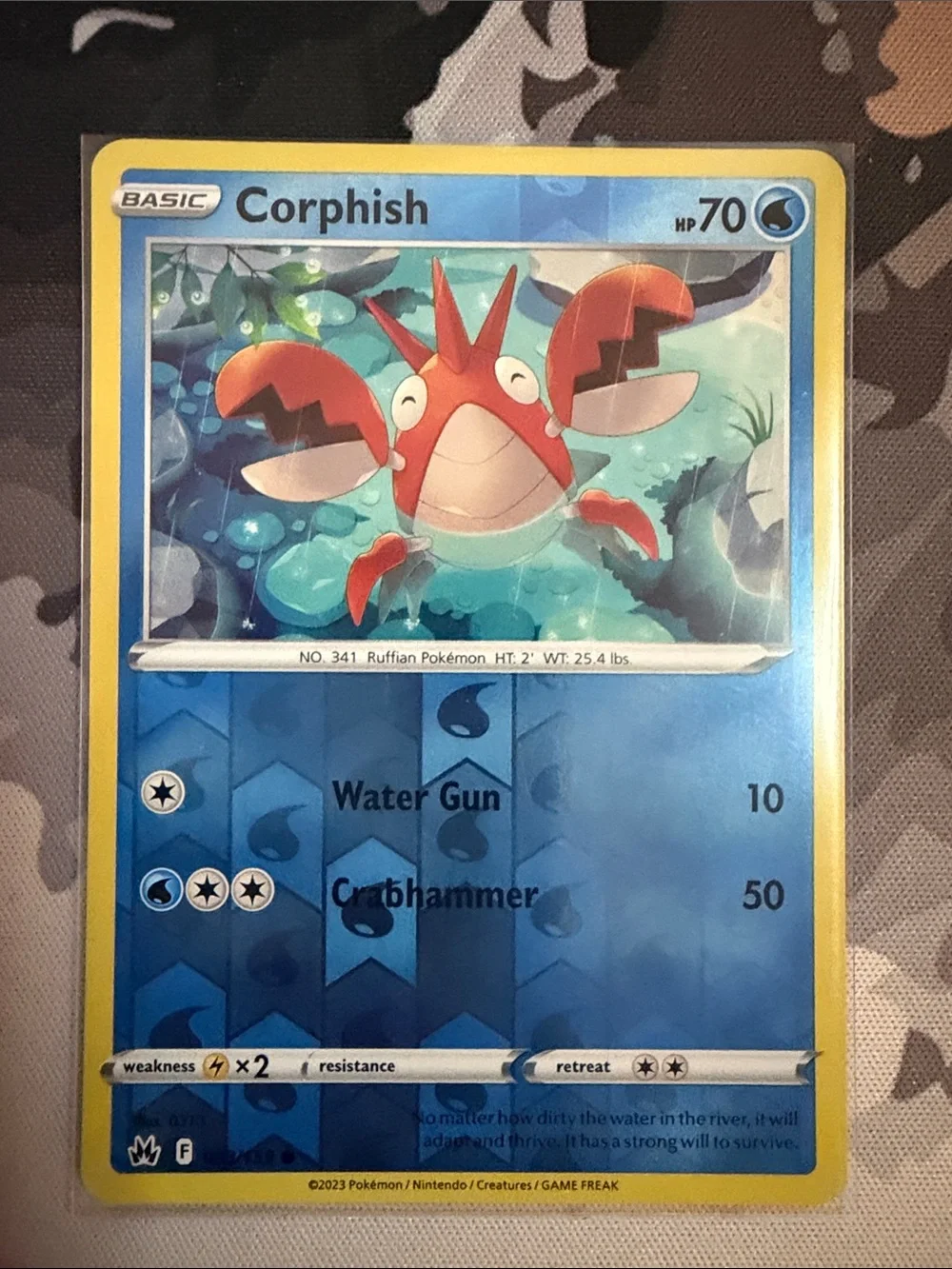 Corphish & Crawdaunt Pokémon Evolution Reverse Holo Card Lot 🦞 | 4 Cards ✨5/$25